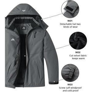 Women's Plus Size Warm Winter Coat Hooded Waterproof Ski‎ Jacket Mountain